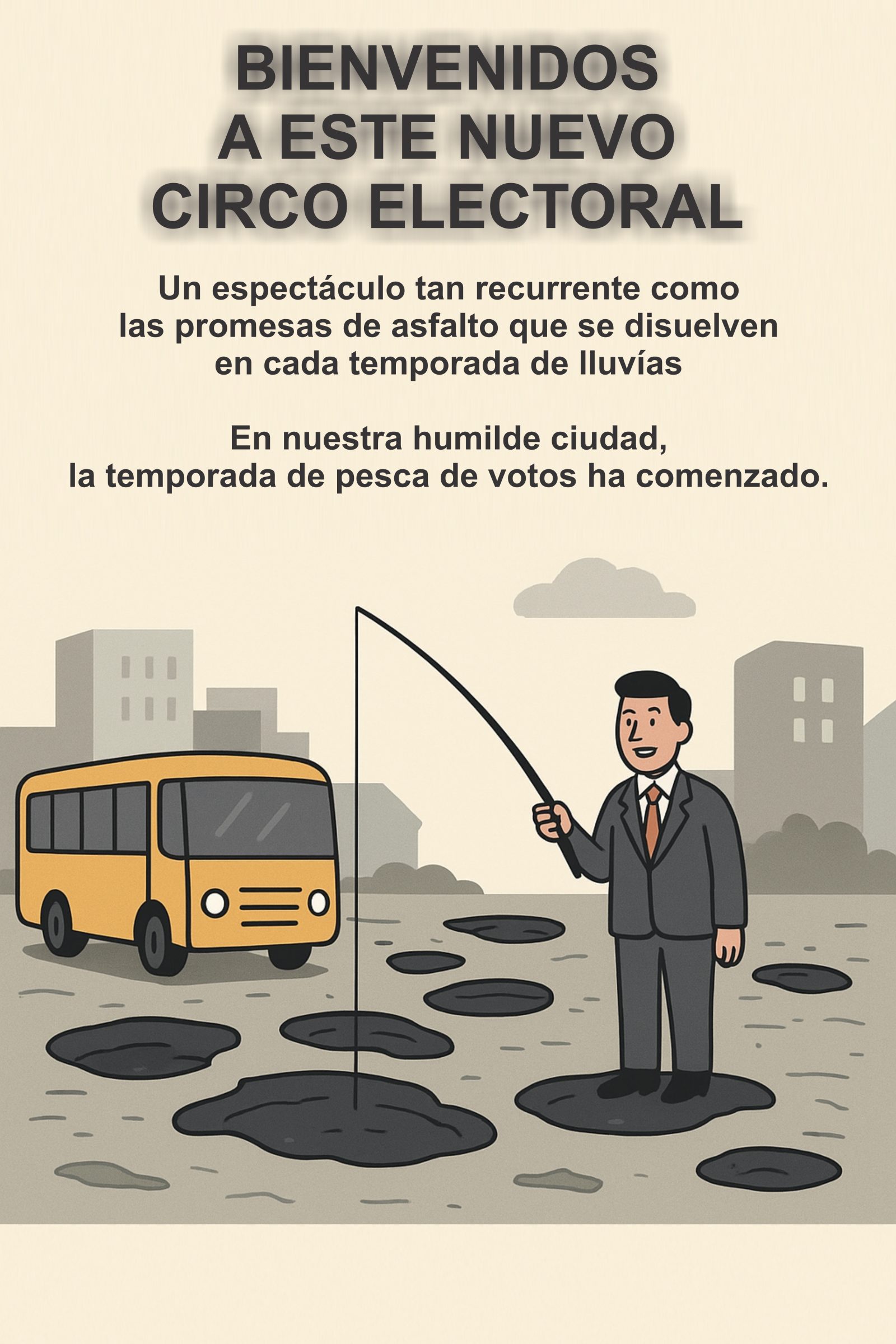 El show de los candidatos y las calles sin asfalto: una tradición que no pavimenta nada