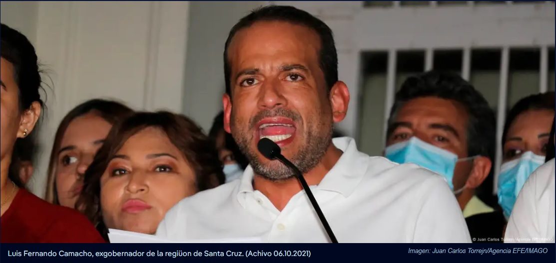 Bolivia: prisión domiciliaria para opositor Luis Camacho