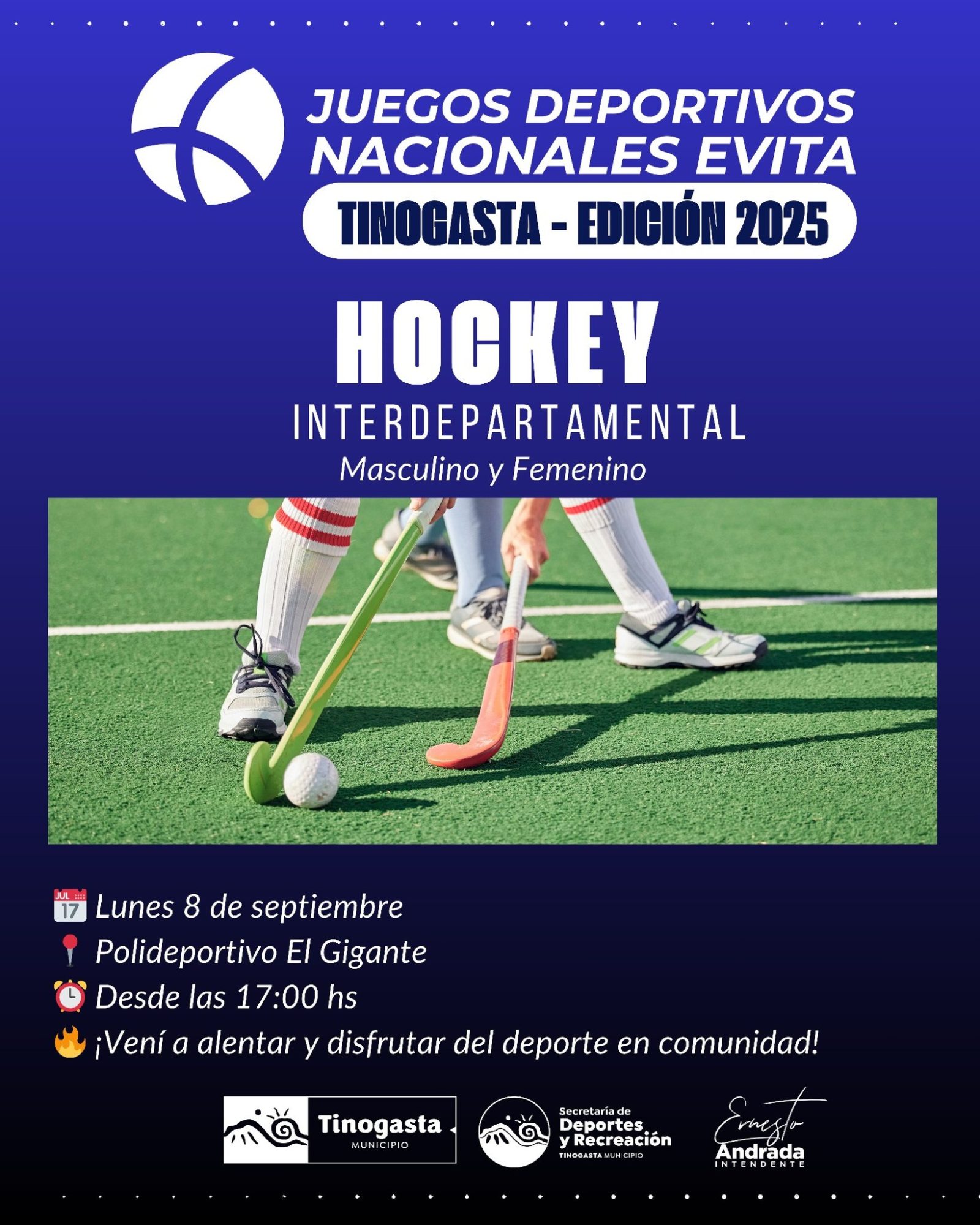 Juegos Deportivos Nacionales Evita 2025: Hockey interdepartamental en Tinogasta