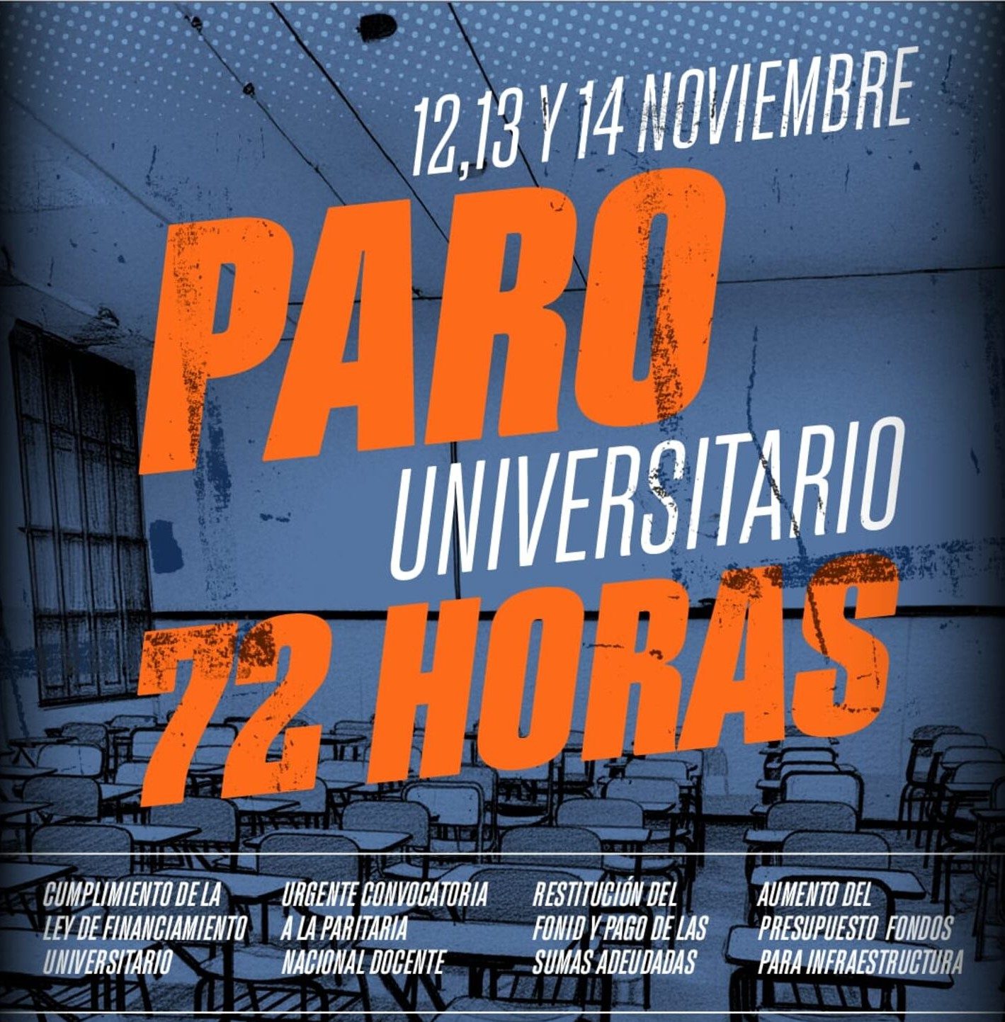 Docentes universitarios paran por 72 horas en reclamo de la Ley de Financiamiento