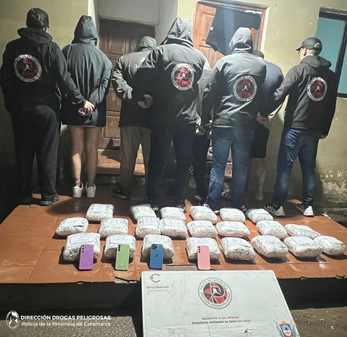 Golpe al narcotráfico en Santa Rosa: secuestraron más de 24 kilos de marihuana y detuvieron a cuatro personas